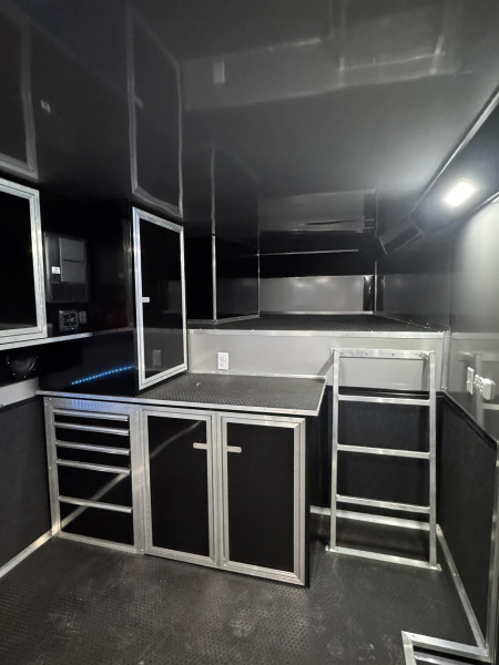 New 2025 RC Trailers 8.5X44 GOOSENECK TRAILER ELECTRIC AWNING Car / Racing Trailer