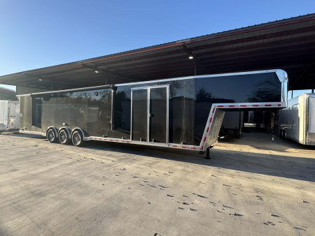 New 2025 RC Trailers 8.5X44 GOOSENECK TRAILER ELECTRIC AWNING Car / Racing Trailer