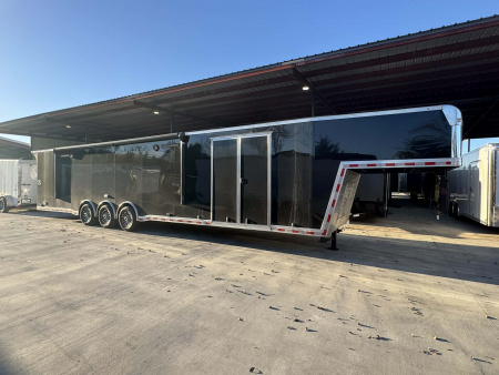 New 2025 RC Trailers 8.5X44 GOOSENECK TRAILER ELECTRIC AWNING Car / Racing Trailer