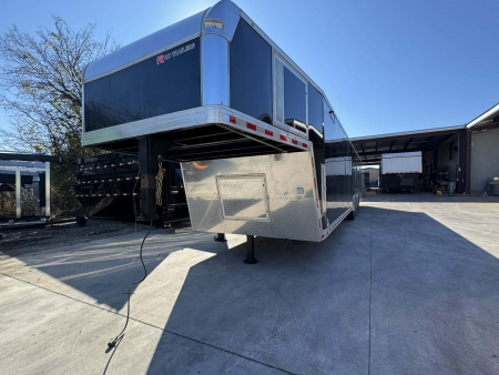 New 2025 RC Trailers 8.5X44 GOOSENECK TRAILER ELECTRIC AWNING Car / Racing Trailer