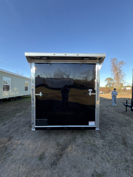 New 2026 Cargo United 7x14TA 7' Tall .080 PolyCor Black Chrome PKG Rear Wing Spoiler Cargo / Enclosed Trailer