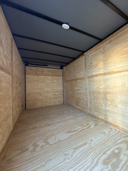 New 2026 Cargo United 7x14TA 7' Tall .080 PolyCor Black Chrome PKG Rear Wing Spoiler Cargo / Enclosed Trailer