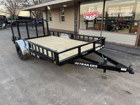 New 2026 PJ 77 x12' Single Axle Utility Trailer - U7