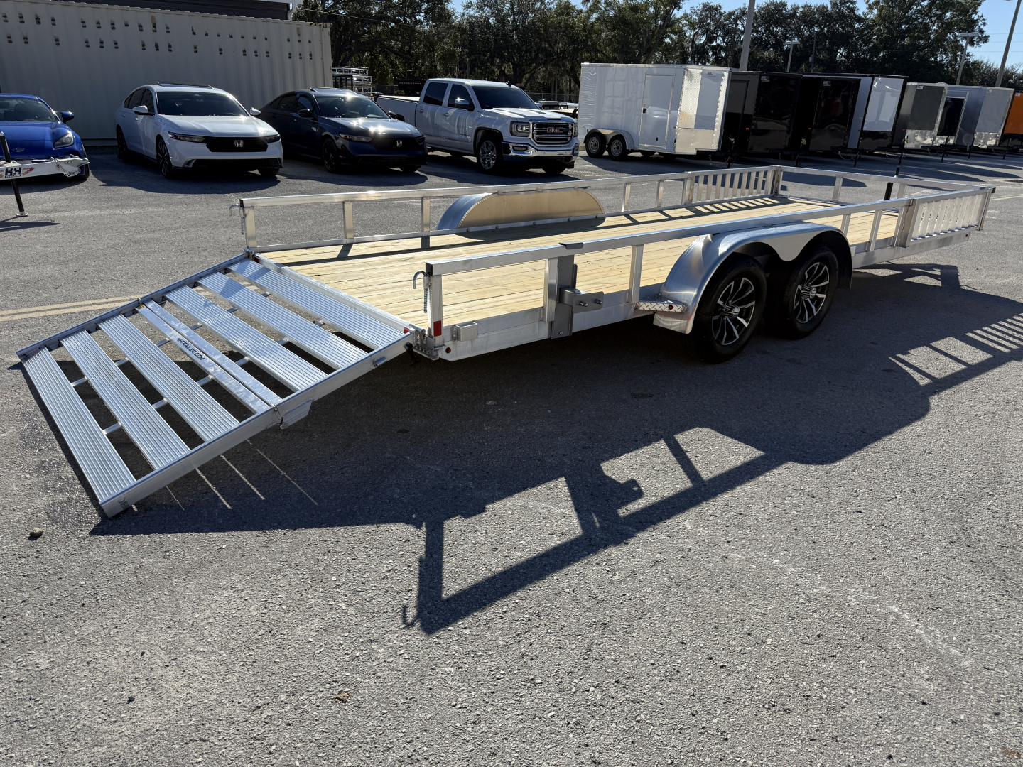 New 2026 H&H Trailers 82x20 Aluminum ATV 7K Utility Trailer
