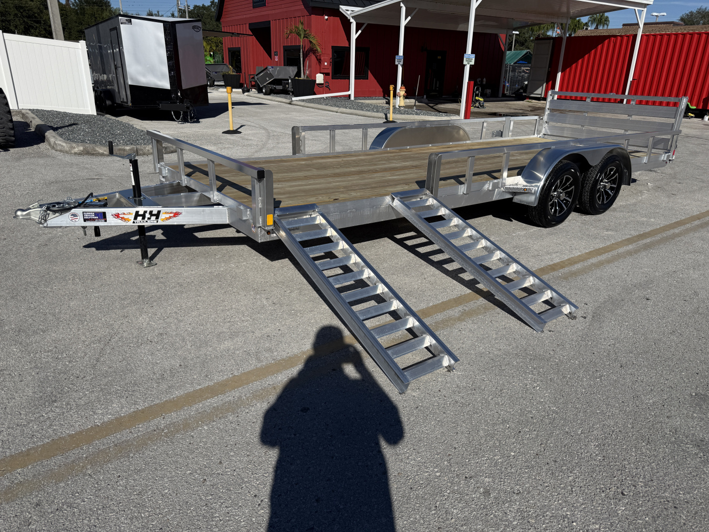 New 2026 H&H Trailers 82x20 Aluminum ATV 7K Utility Trailer