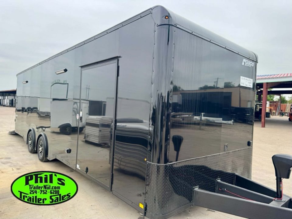 New Pace American 8.5X28 Car / Racing Trailer ENCLOSED CAR HAULER UPGRADED .080 EXTERIOR & REAR WING