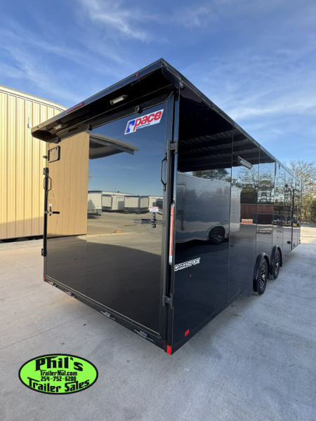 New Pace American 8.5X28 Car / Racing Trailer ENCLOSED CAR HAULER UPGRADED .080 EXTERIOR & REAR WING