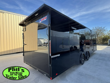 New Pace American 8.5X28 Car / Racing Trailer ENCLOSED CAR HAULER UPGRADED .080 EXTERIOR & REAR WING