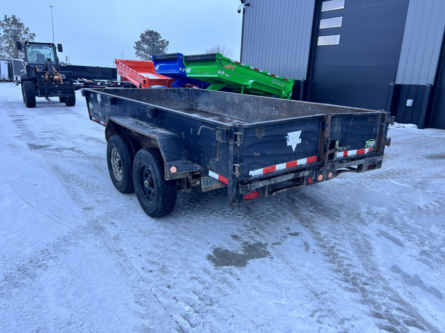 Used 2008 PJ 14ft Dump Trailer 2-7000 lb axles =14K