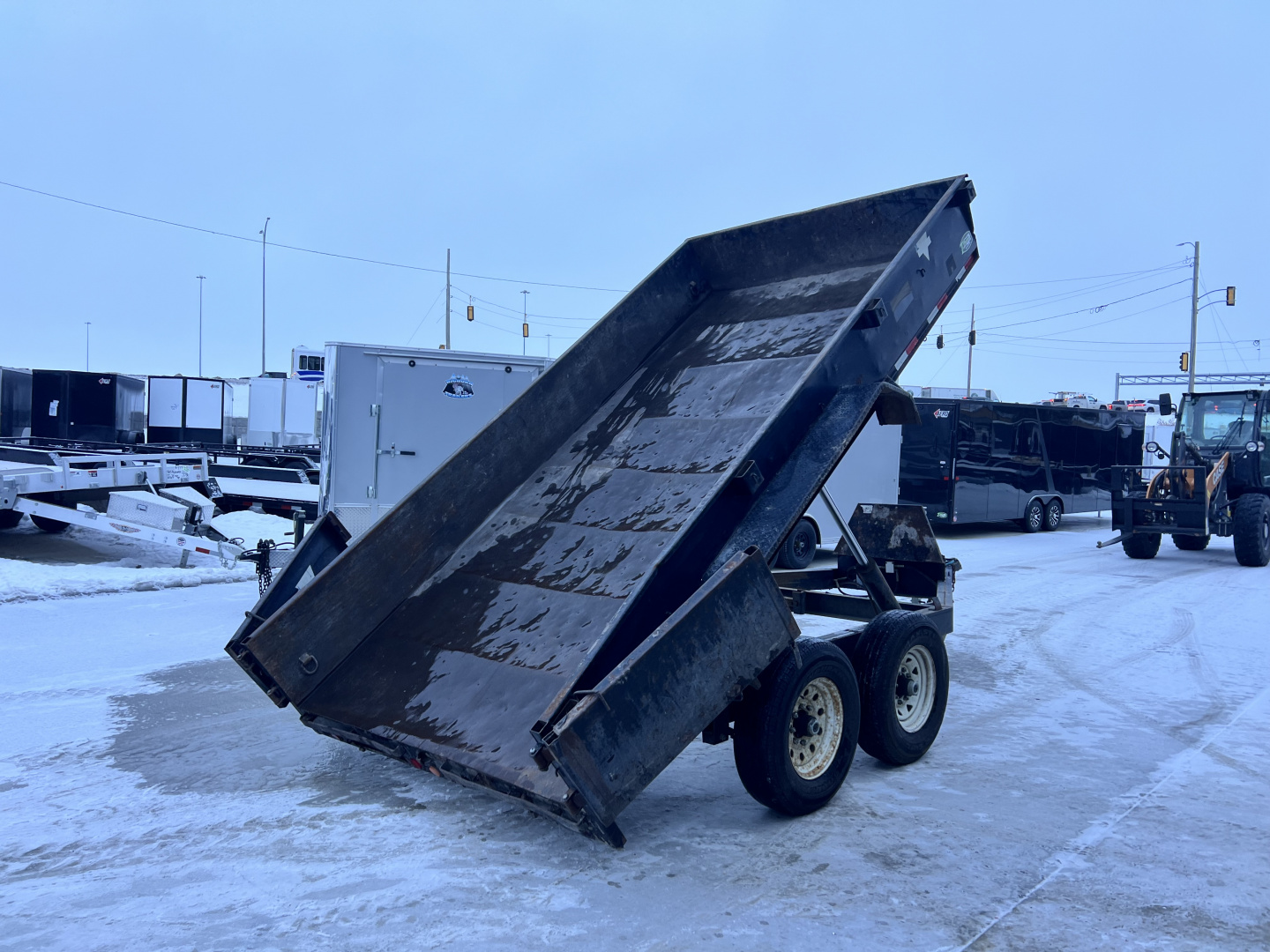 Used 2008 PJ 14ft Dump Trailer 2-7000 lb axles =14K