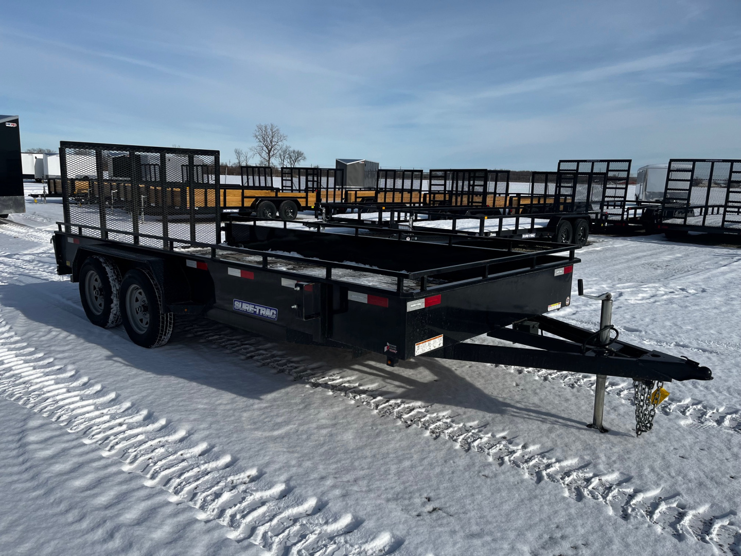 Used 2022 Sure-Trac 7x16 7K Steel High Side Utility Trailer