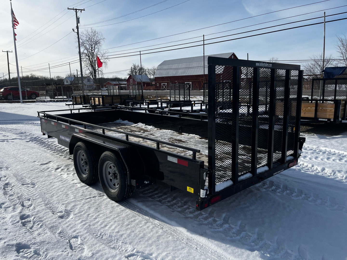 Used 2022 Sure-Trac 7x16 7K Steel High Side Utility Trailer