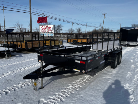 Used 2022 Sure-Trac 7x16 7K Steel High Side Utility Trailer