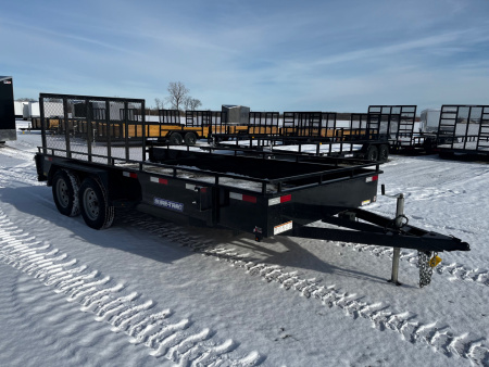 Used 2022 Sure-Trac 7x16 7K Steel High Side Utility Trailer