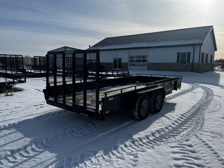 Used 2022 Sure-Trac 7x16 7K Steel High Side Utility Trailer
