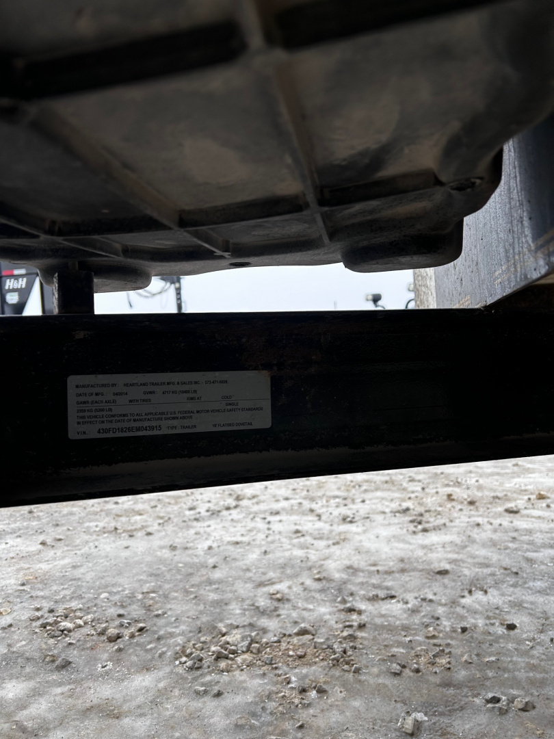 Used 2014 Heartland 82"X18' 10K CAR HAULER DOVETAIL Car / Racing Trailer