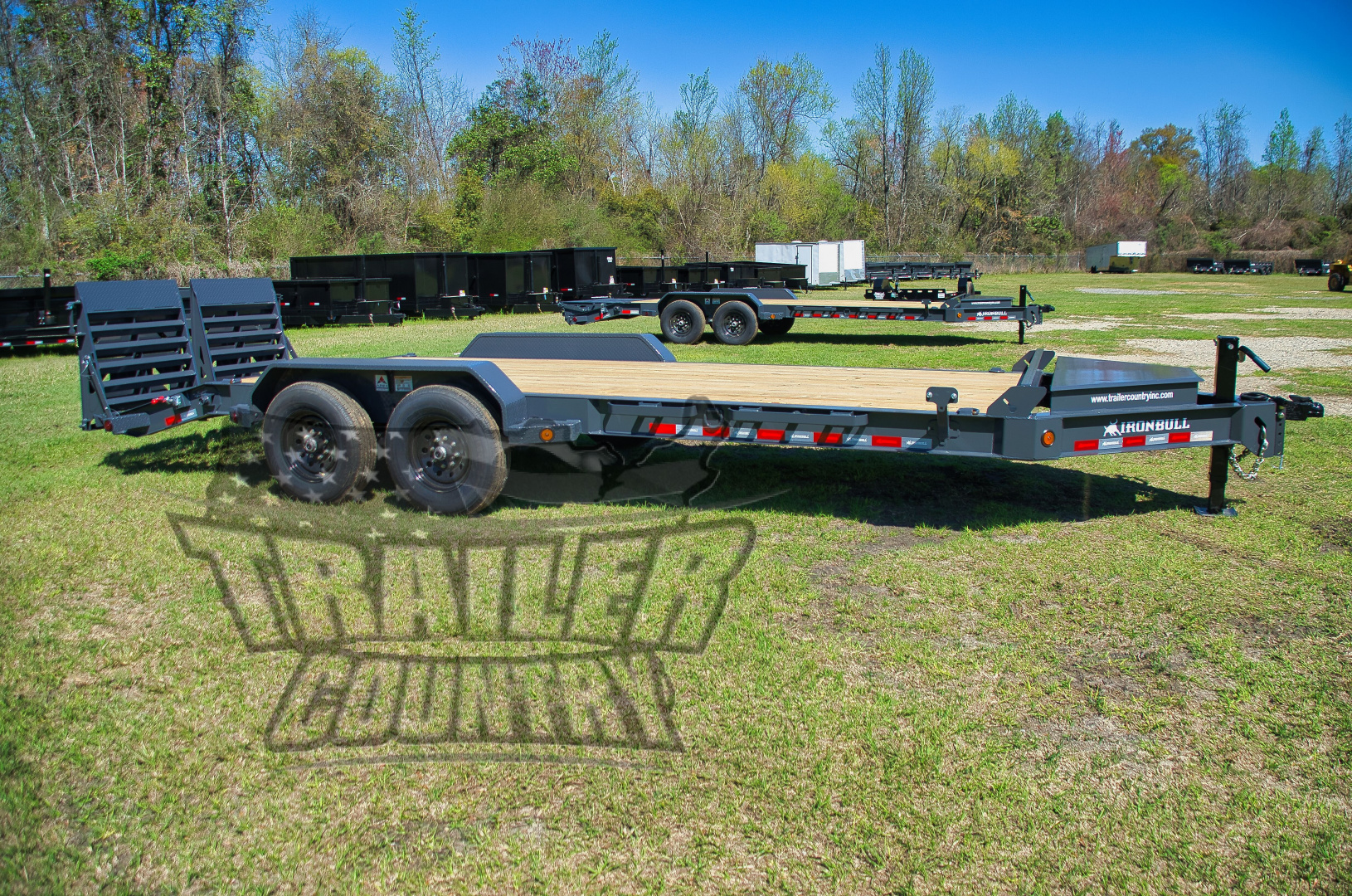 New 2026 NEW 7 x 20 Trailer w/Spring Assisted Rampage Ramps & HD 8" I-Beam Main Frame