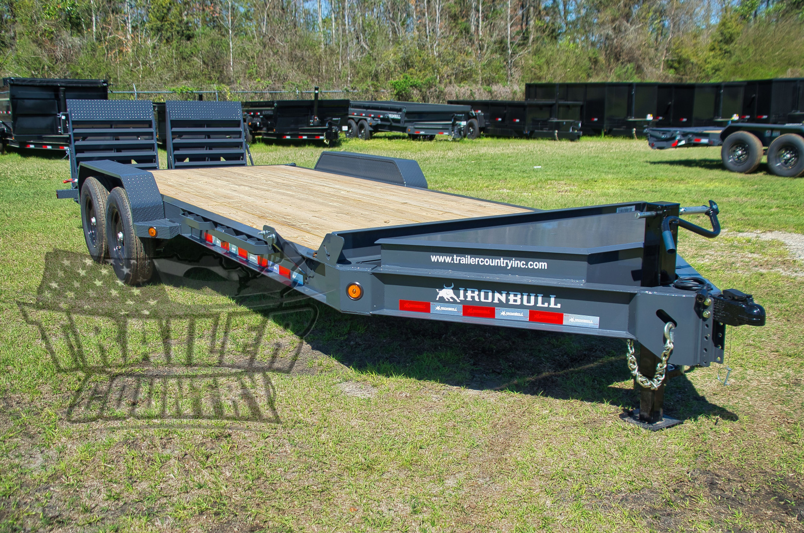 New 2026 NEW 7 x 20 Trailer w/Spring Assisted Rampage Ramps & HD 8" I-Beam Main Frame