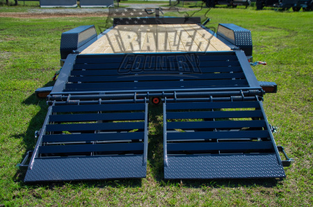 New 2026 NEW 7 x 20 Trailer w/Spring Assisted Rampage Ramps & HD 8" I-Beam Main Frame