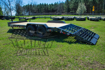 New 2026 NEW 7 x 20 Trailer w/Spring Assisted Rampage Ramps & HD 8" I-Beam Main Frame