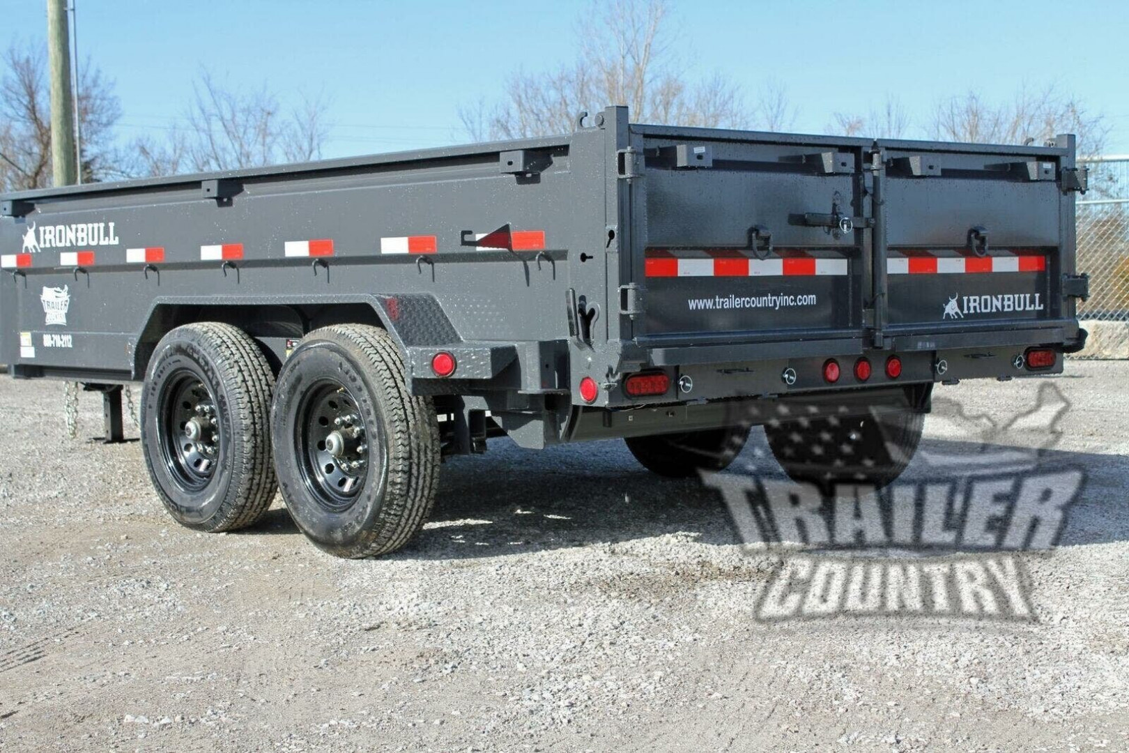 New 2026 New Model 7'x14' Tandem Axle, Bumper Pull, Scissor Hoist Hydraulic Dump Trailer, 7 Gauge Steel Floor, and 3 Way Combo Spreader Gate.