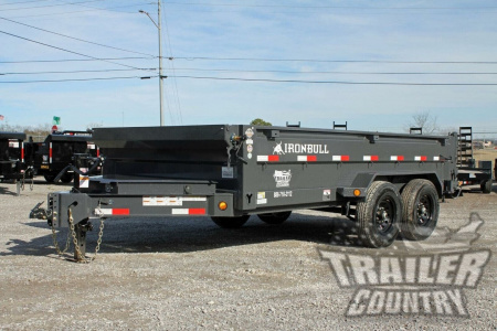 New 2026 New Model 7'x14' Tandem Axle, Bumper Pull, Scissor Hoist Hydraulic Dump Trailer, 7 Gauge Steel Floor, and 3 Way Combo Spreader Gate.