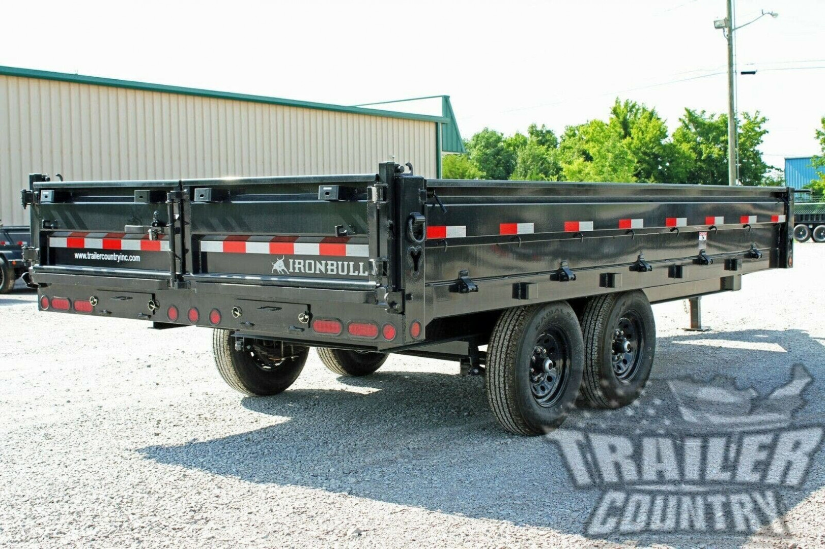 New 2026 NEW 8' x 16' Iron Bull Scissor Hoist Hydraulic Dump Trlr w/18" High DUAL DROP SIDES