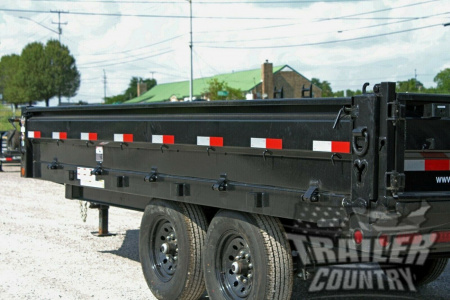 New 2026 NEW 8' x 16' Iron Bull Scissor Hoist Hydraulic Dump Trlr w/18" High DUAL DROP SIDES