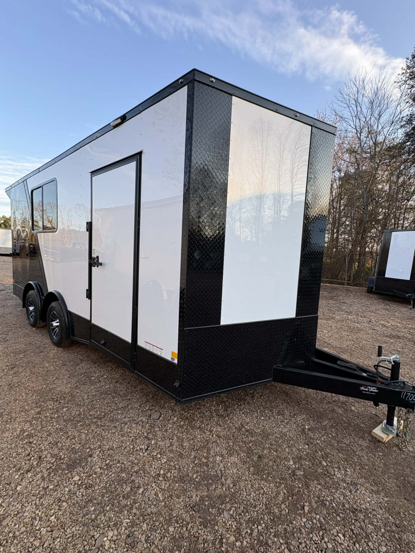 New 2026 Diamond Cargo 8.5X18TA WINDOW WHT/BLK-BLKOUT Car / Racing Trailer