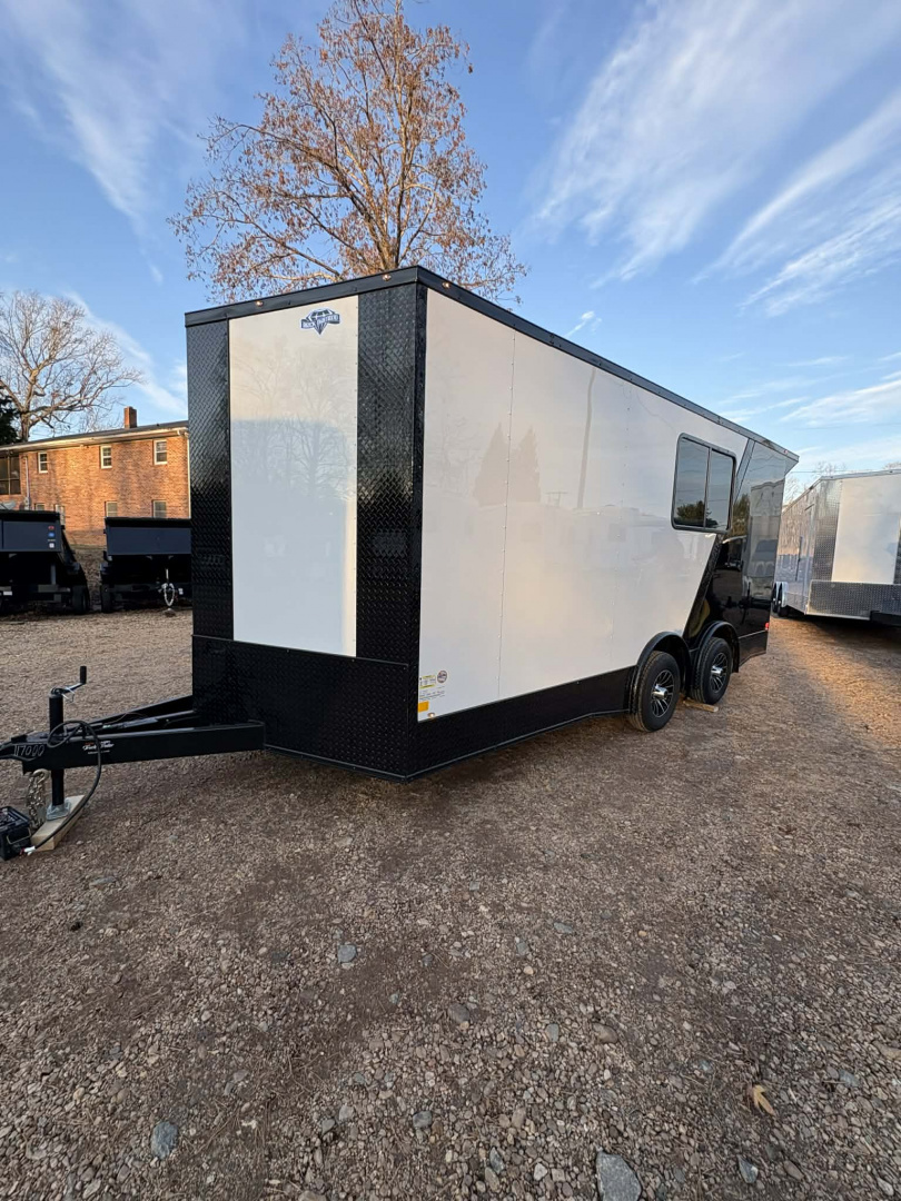 New 2026 Diamond Cargo 8.5X18TA WINDOW WHT/BLK-BLKOUT Car / Racing Trailer