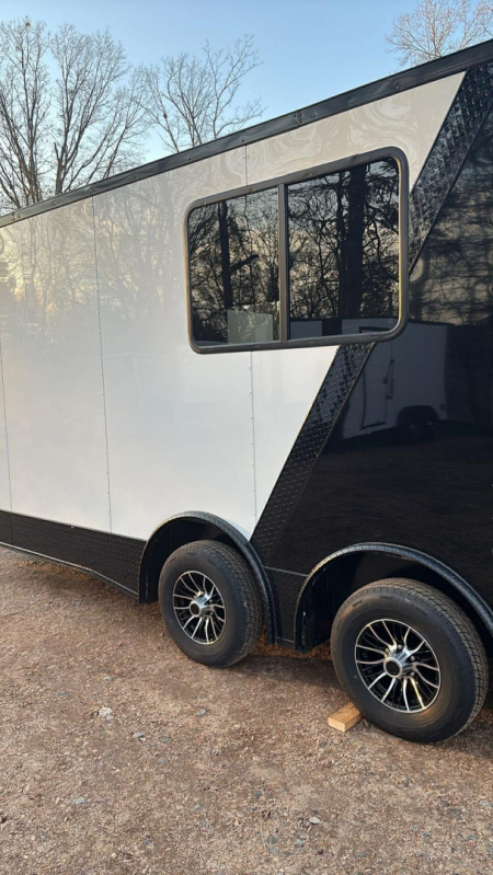 New 2026 Diamond Cargo 8.5X18TA WINDOW WHT/BLK-BLKOUT Car / Racing Trailer