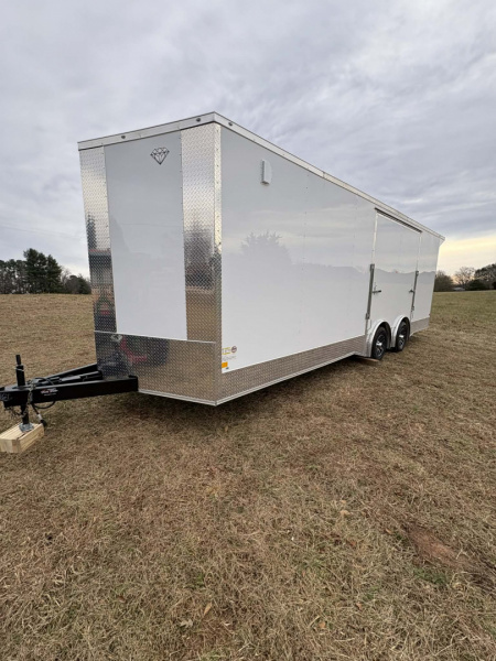 New 2026 Diamond Cargo 8.5X24TAWHT.GULLWING DOOR Car / Racing Trailer