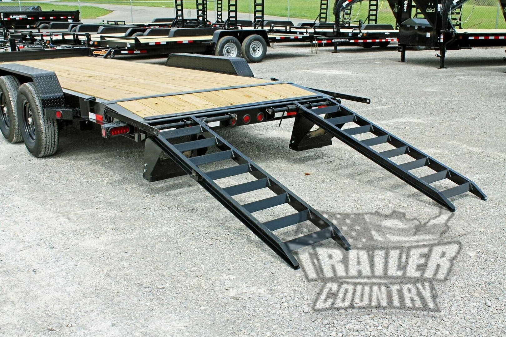 New 2026 New 7' x 22' Heavy Duty 14K Heavy Equipment Trailer w/ Spring Assisted Ramps, Heavy Duty 8" I-Beam Main Frame & Supersized Tool Box.