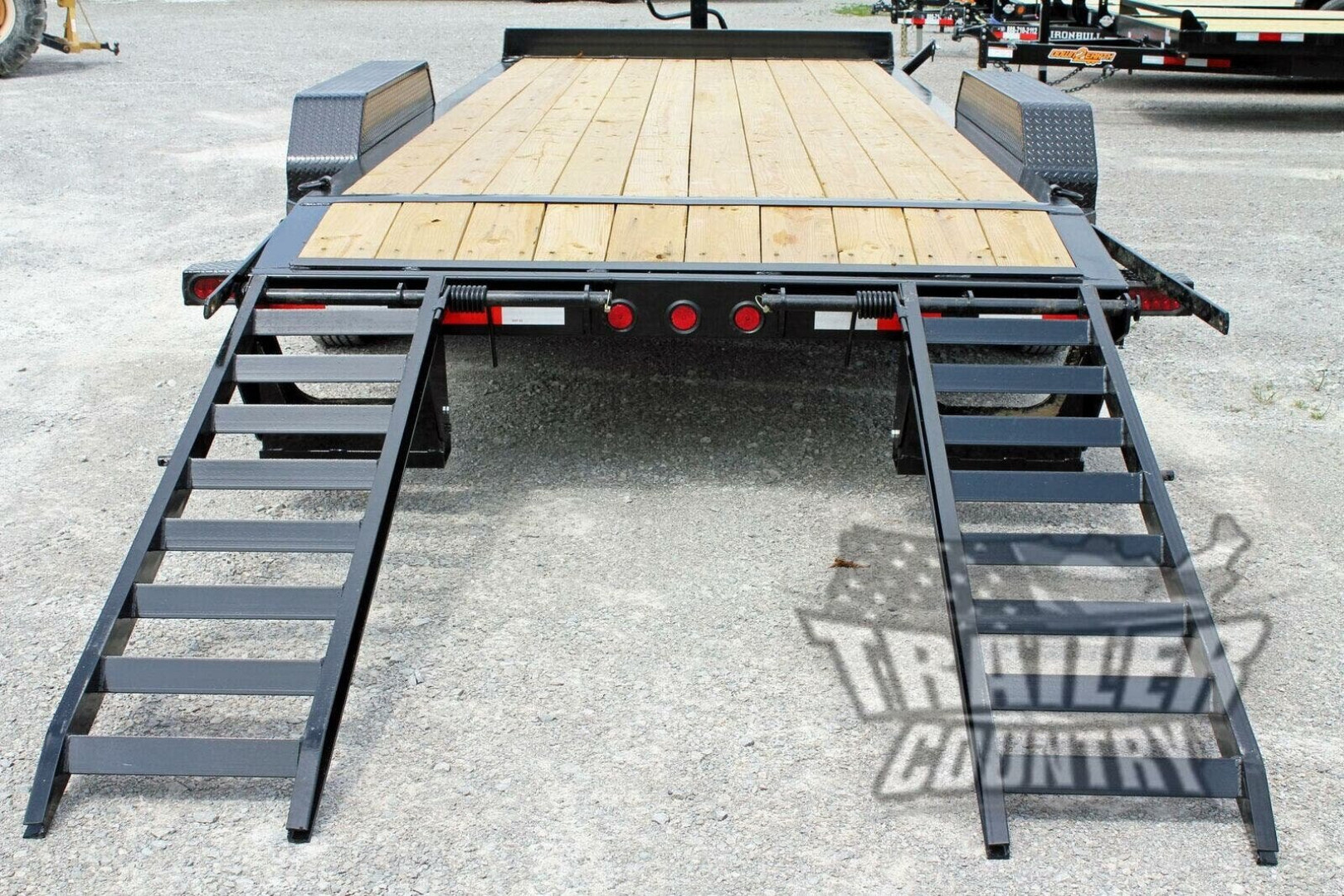 New 2026 New 7' x 22' Heavy Duty 14K Heavy Equipment Trailer w/ Spring Assisted Ramps, Heavy Duty 8" I-Beam Main Frame & Supersized Tool Box.
