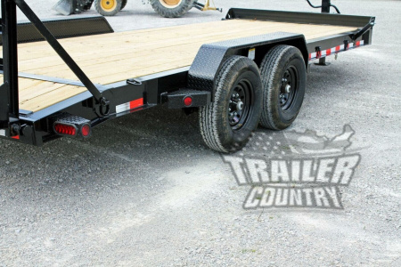 New 2026 New 7' x 22' Heavy Duty 14K Heavy Equipment Trailer w/ Spring Assisted Ramps, Heavy Duty 8" I-Beam Main Frame & Supersized Tool Box.