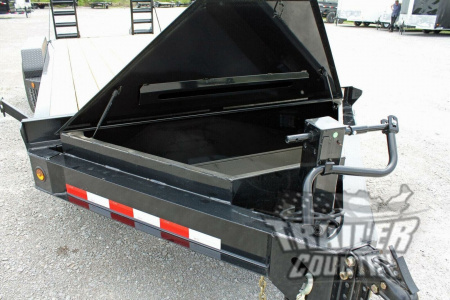 New 2026 New 7' x 22' Heavy Duty 14K Heavy Equipment Trailer w/ Spring Assisted Ramps, Heavy Duty 8" I-Beam Main Frame & Supersized Tool Box.