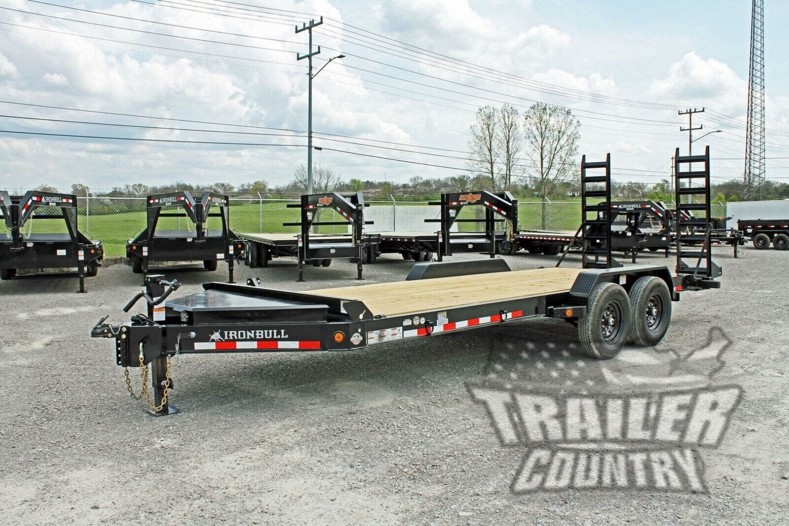 New 2026 New 7' x 22' Heavy Duty 14K Heavy Equipment Trailer w/ Spring Assisted Ramps, Heavy Duty 8" I-Beam Main Frame & Supersized Tool Box.
