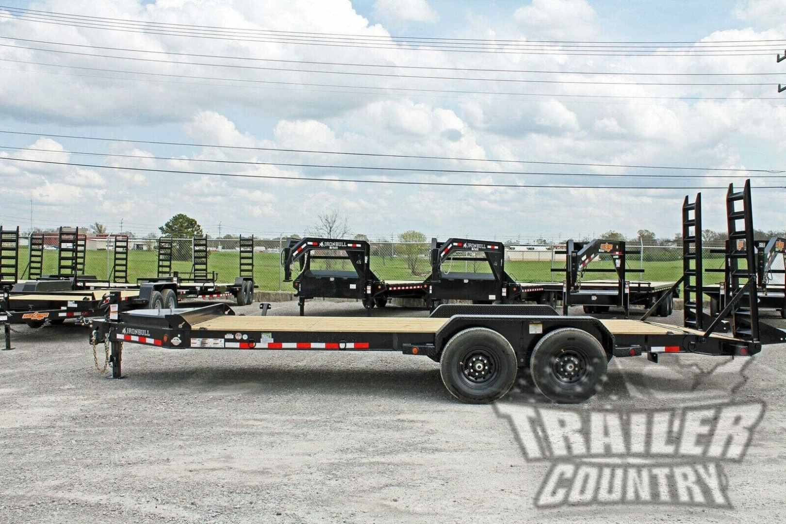 New 2026 New 7' x 22' Heavy Duty 14K Heavy Equipment Trailer w/ Spring Assisted Ramps, Heavy Duty 8" I-Beam Main Frame & Supersized Tool Box.