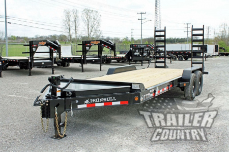 New 2026 New 7' x 22' Heavy Duty 14K Heavy Equipment Trailer w/ Spring Assisted Ramps, Heavy Duty 8" I-Beam Main Frame & Supersized Tool Box.