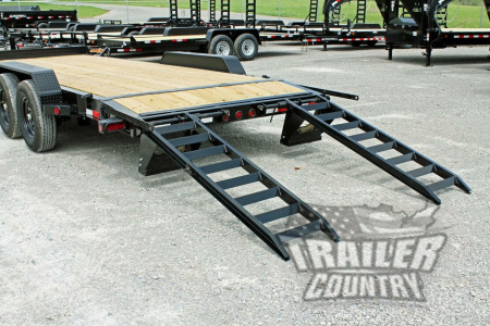 New 2026 New 7' x 22' Heavy Duty 14K Heavy Equipment Trailer w/ Spring Assisted Ramps, Heavy Duty 8" I-Beam Main Frame & Supersized Tool Box.