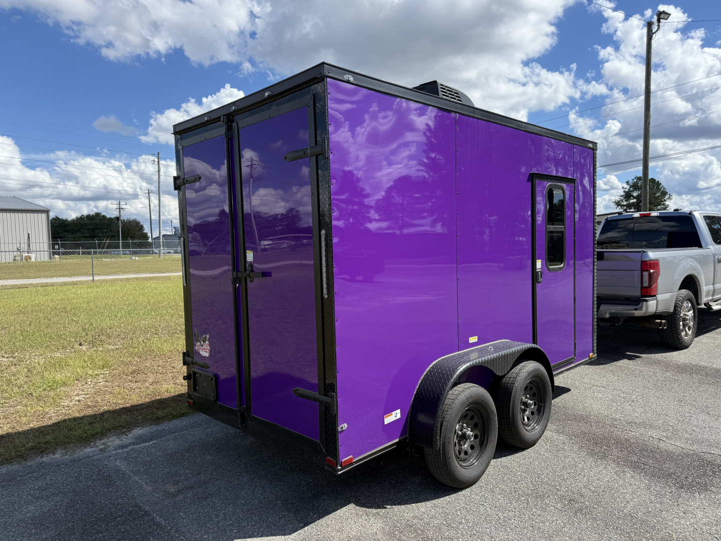 New 6X12TA Purple Pet Grooming Trailer