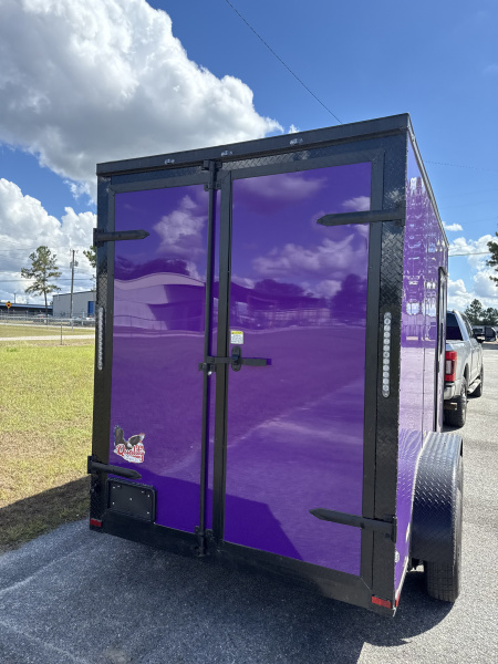 New 6X12TA Purple Pet Grooming Trailer