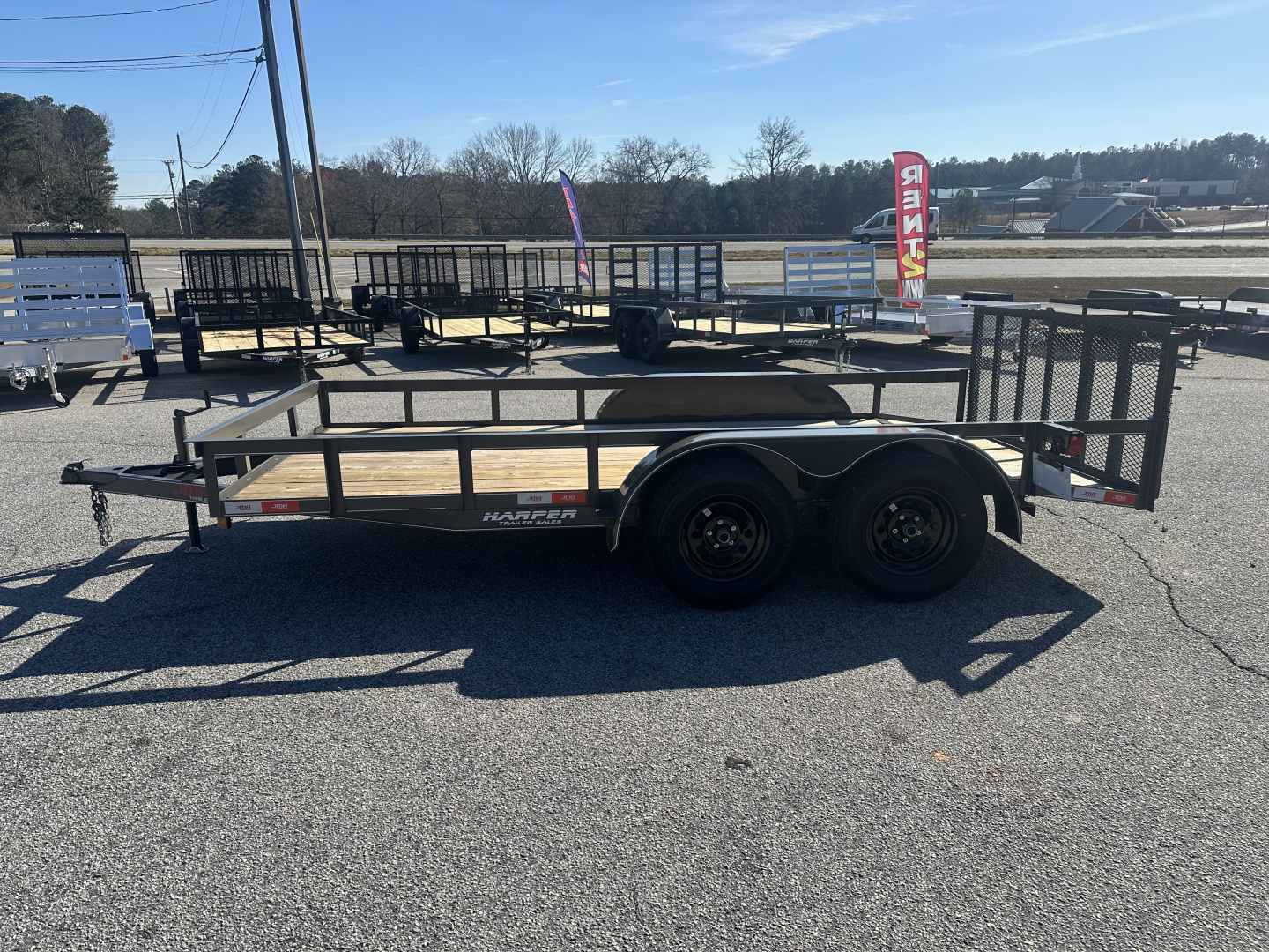 New 2026 77X14 TANDEM AXLE UTILITY TRAILER WITH BRAKES