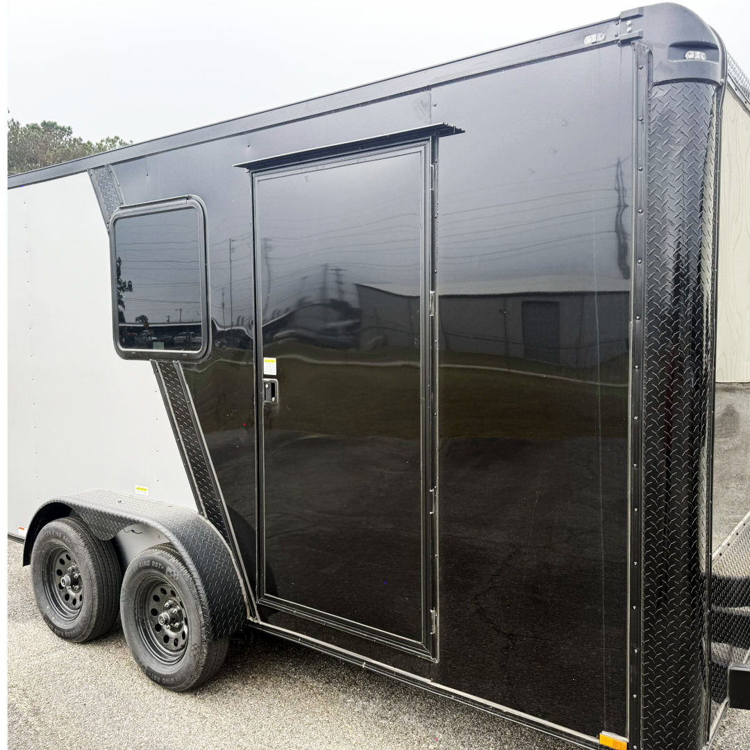 New 7X14TA Silver & Black Pet Grooming Trailer