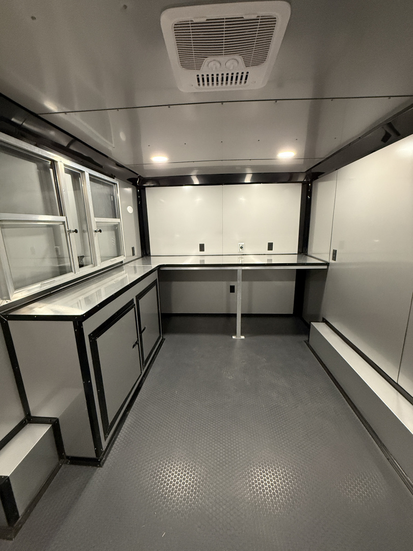 New 8.5X14TA Black Concession Trailer