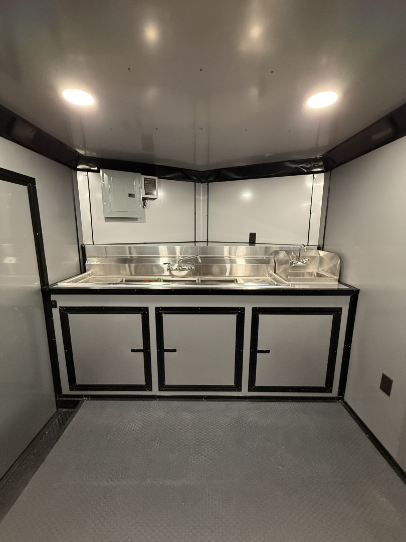 New 8.5X14TA Black Concession Trailer