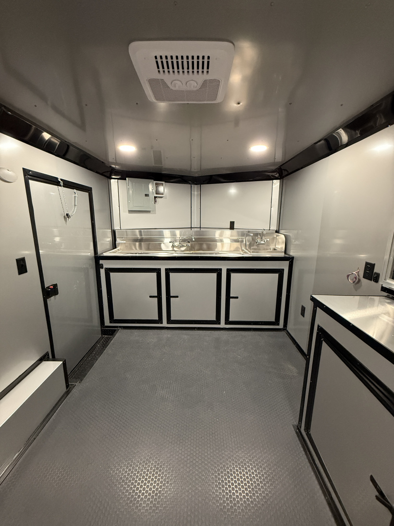 New 8.5X14TA Black Concession Trailer