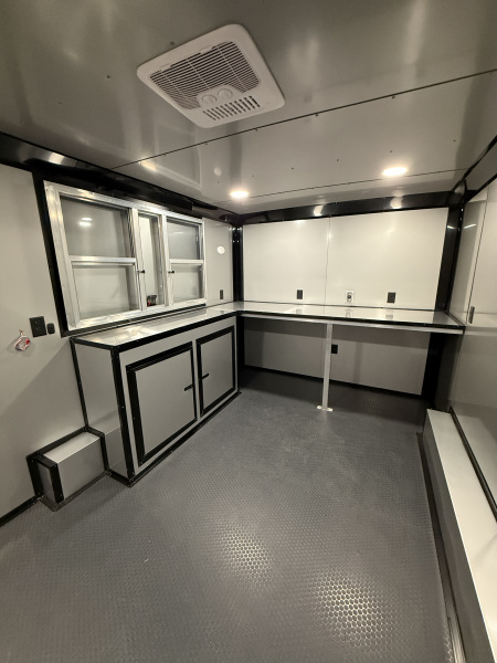 New 8.5X14TA Black Concession Trailer