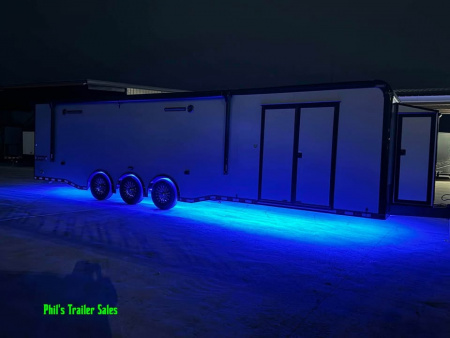 New ***PRI SHOW SPECIAL*** ONLY 1 AVAILABLE! 2026 Haulmark 8.5X34 RACE TRAILER EDGE PRO GLASS DOORS, MINI SPLIT, ELECTRIC AWNING, TONGUE BOX & MORE! Car / Racing Trailer