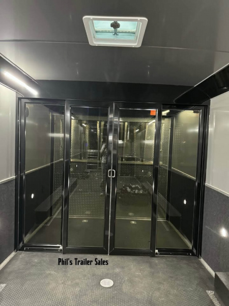 New ***PRI SHOW SPECIAL*** ONLY 1 AVAILABLE! 2026 Haulmark 8.5X34 RACE TRAILER EDGE PRO GLASS DOORS, MINI SPLIT, ELECTRIC AWNING, TONGUE BOX & MORE! Car / Racing Trailer